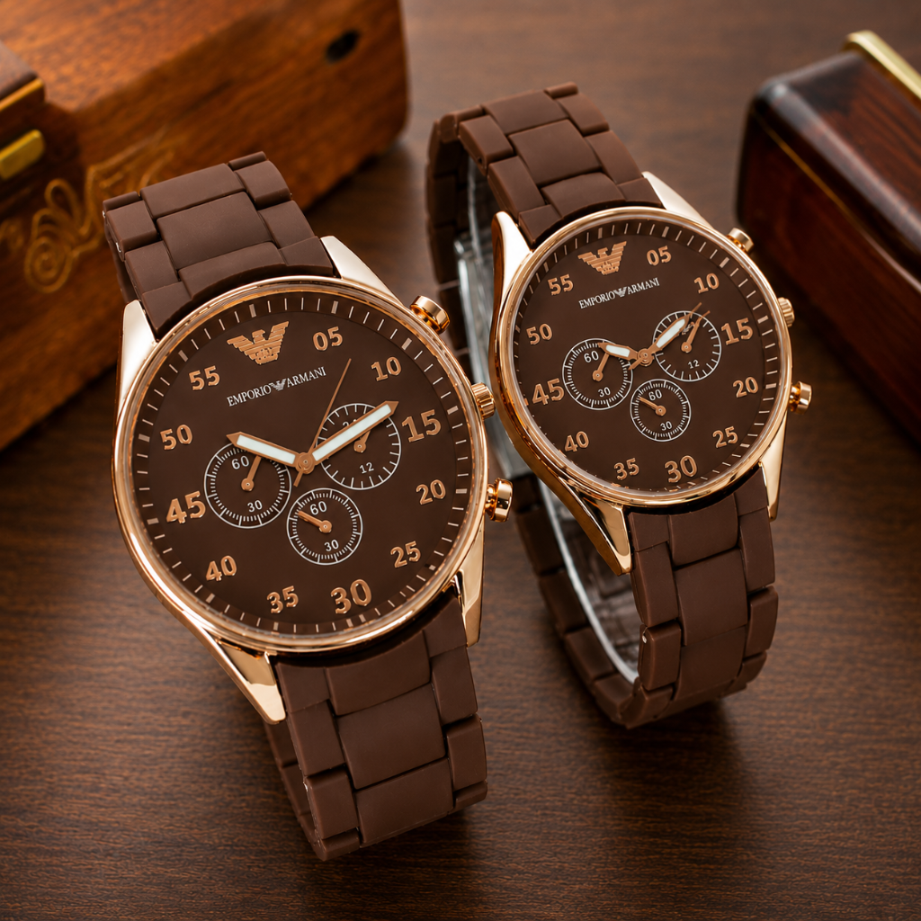Couple Watch-Brown